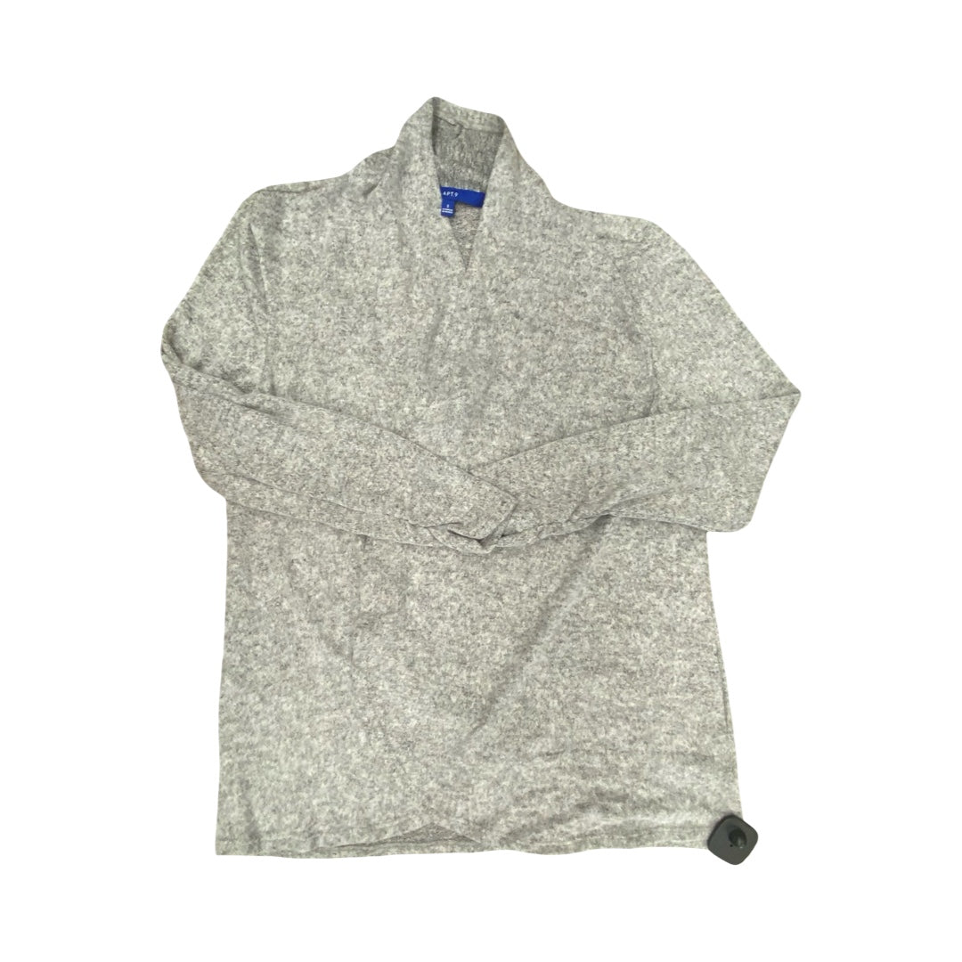 Sweater Cardigan By Apt 9 In Grey, Size:S