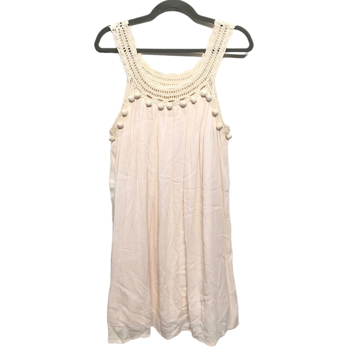 Cream Dress Casual Short Entro, Size S