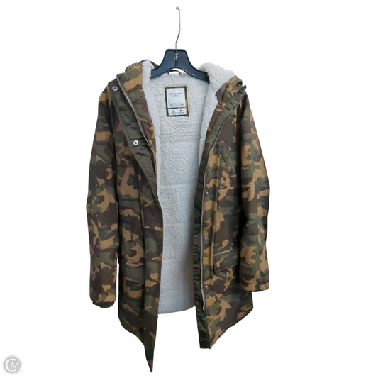 Jacket Puffer & Quilted By Abercrombie And Fitch In Camouflage Print, Size: S