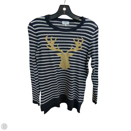 Sweater By Crown And Ivy In Blue & White, Size: Sp