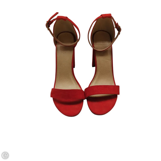 Shoes Heels Block By Charlotte Russe In Red, Size: 8