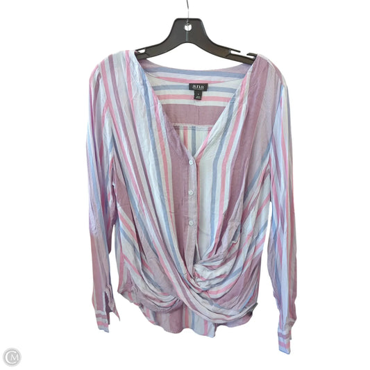 Top Long Sleeve By Ana In Purple, Size: L