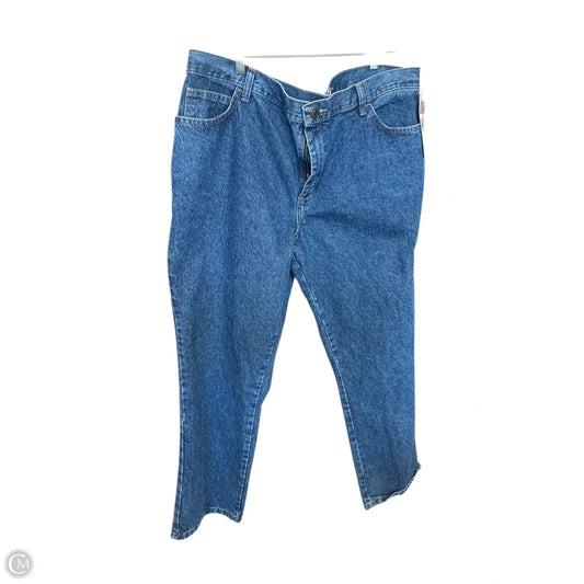 Jeans Straight By Lee In Blue Denim, Size: 18