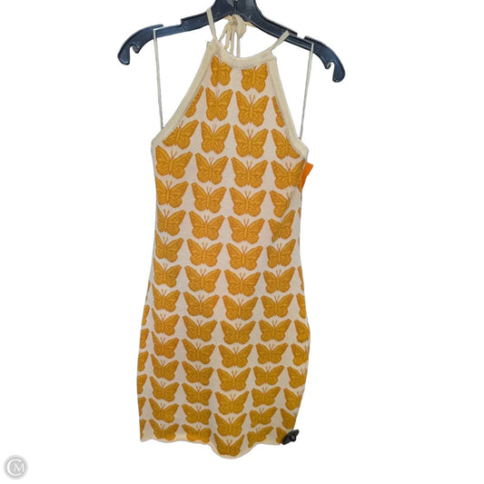 Dress Casual Short By Altard State In White & Yellow, Size: M