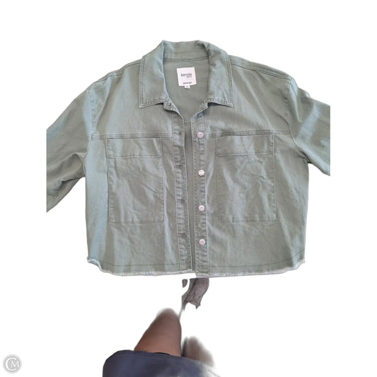 Jacket Denim By Kensie In Green Denim, Size: Xl