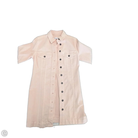 Jacket Denim By Loft In Pink, Size: 4
