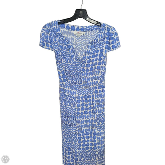 Dress Casual Short By Vineyard Vines In Blue & White, Size: M