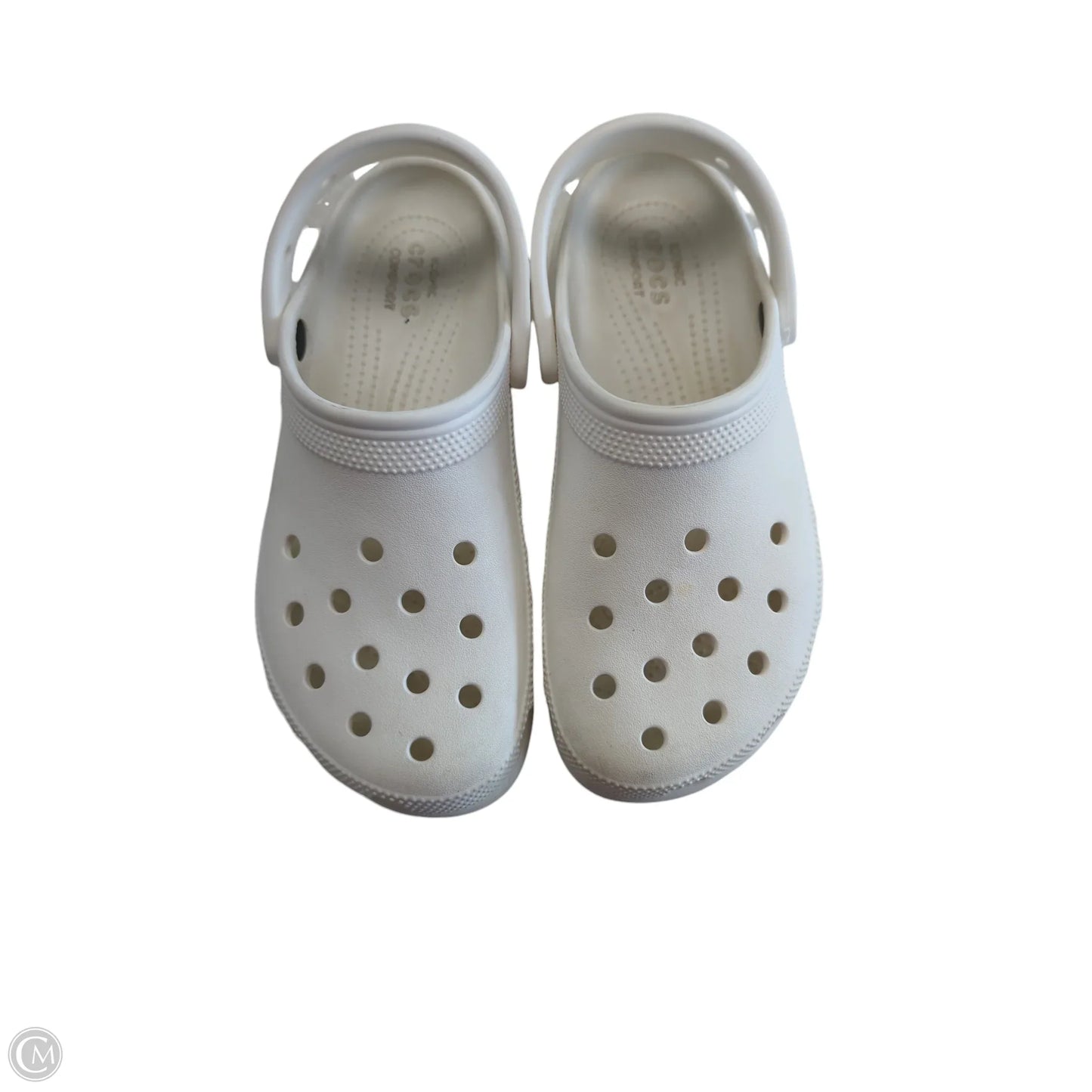 Shoes Flats By Crocs In White, Size: 8
