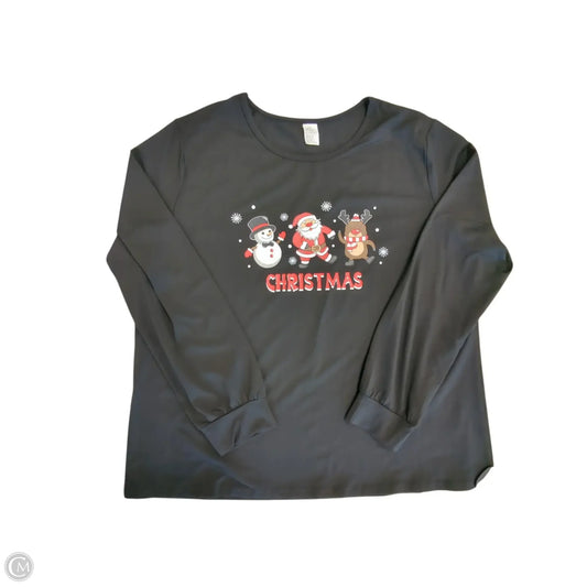 Top Long Sleeve By Clothes Mentor In Black, Size: Xxl
