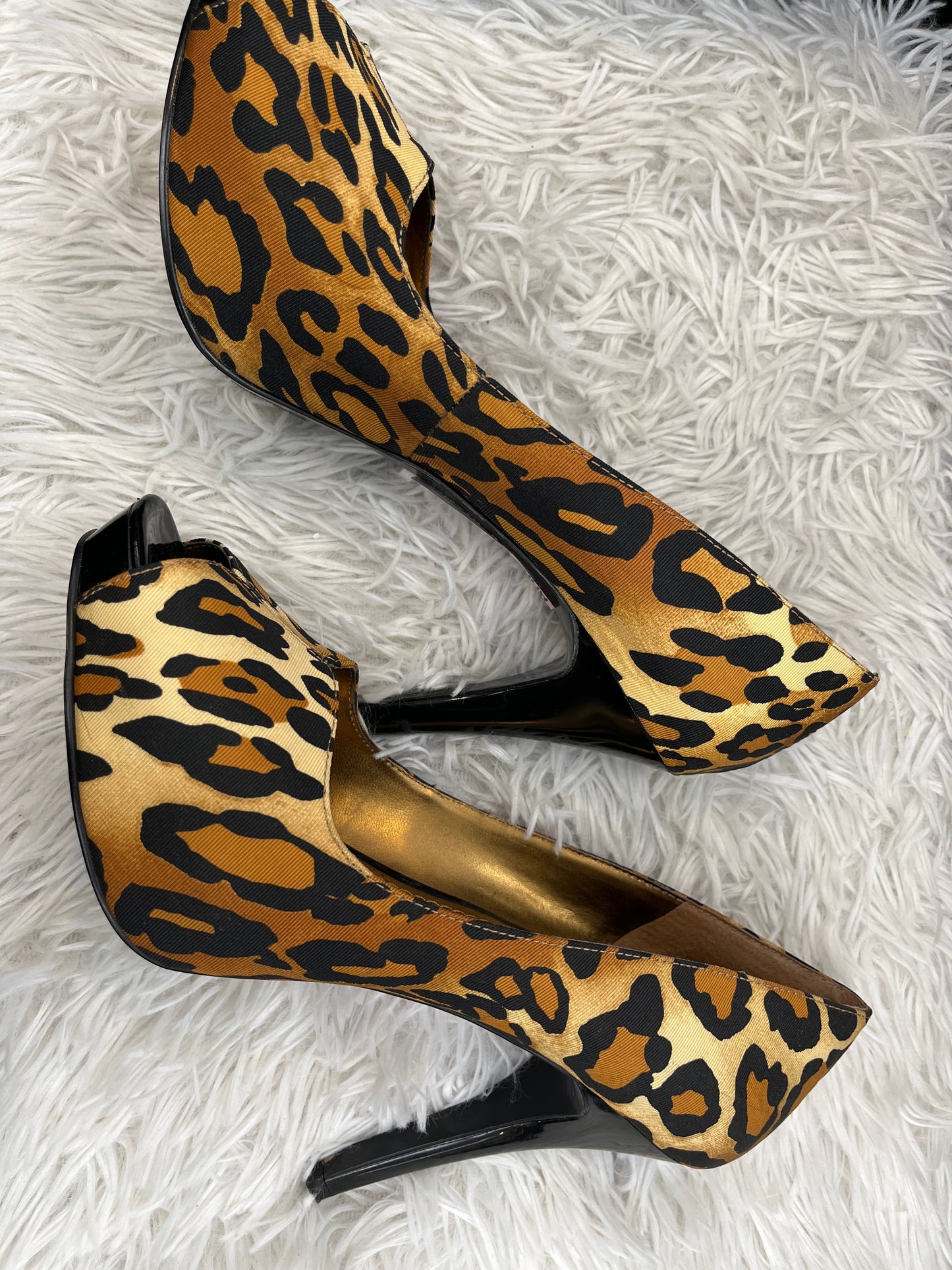 Leopard Print Shoes Heels Stiletto Nine West, Size 9