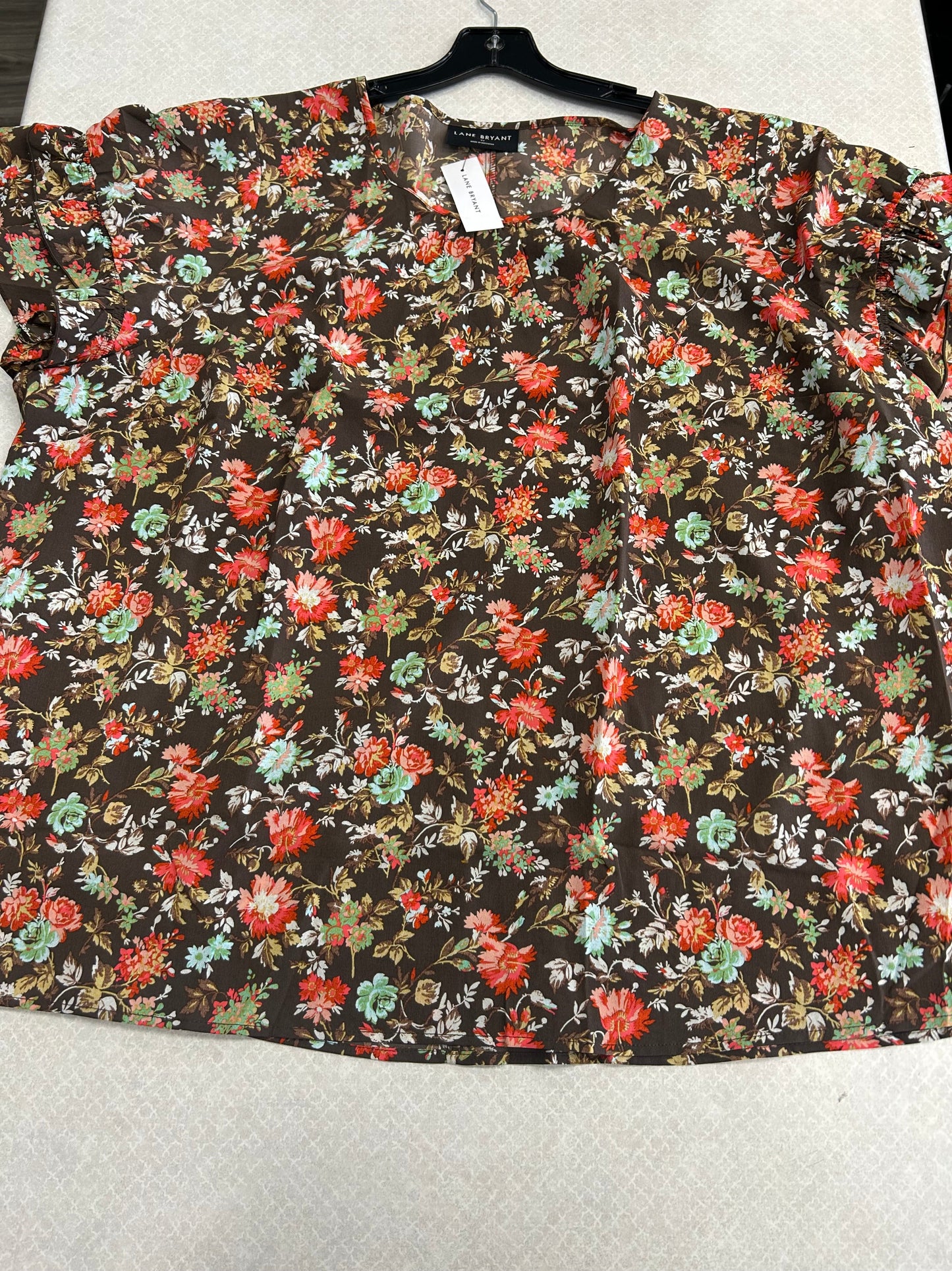 Top Short Sleeve By Lane Bryant In Floral, Size: 3x