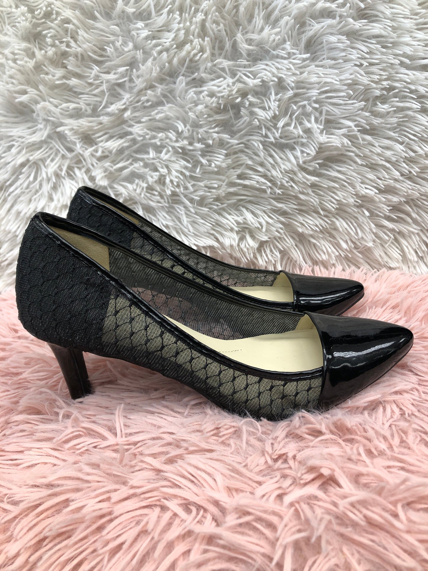 Black Shoes Heels Stiletto Andrew Gellar, Size 8.5