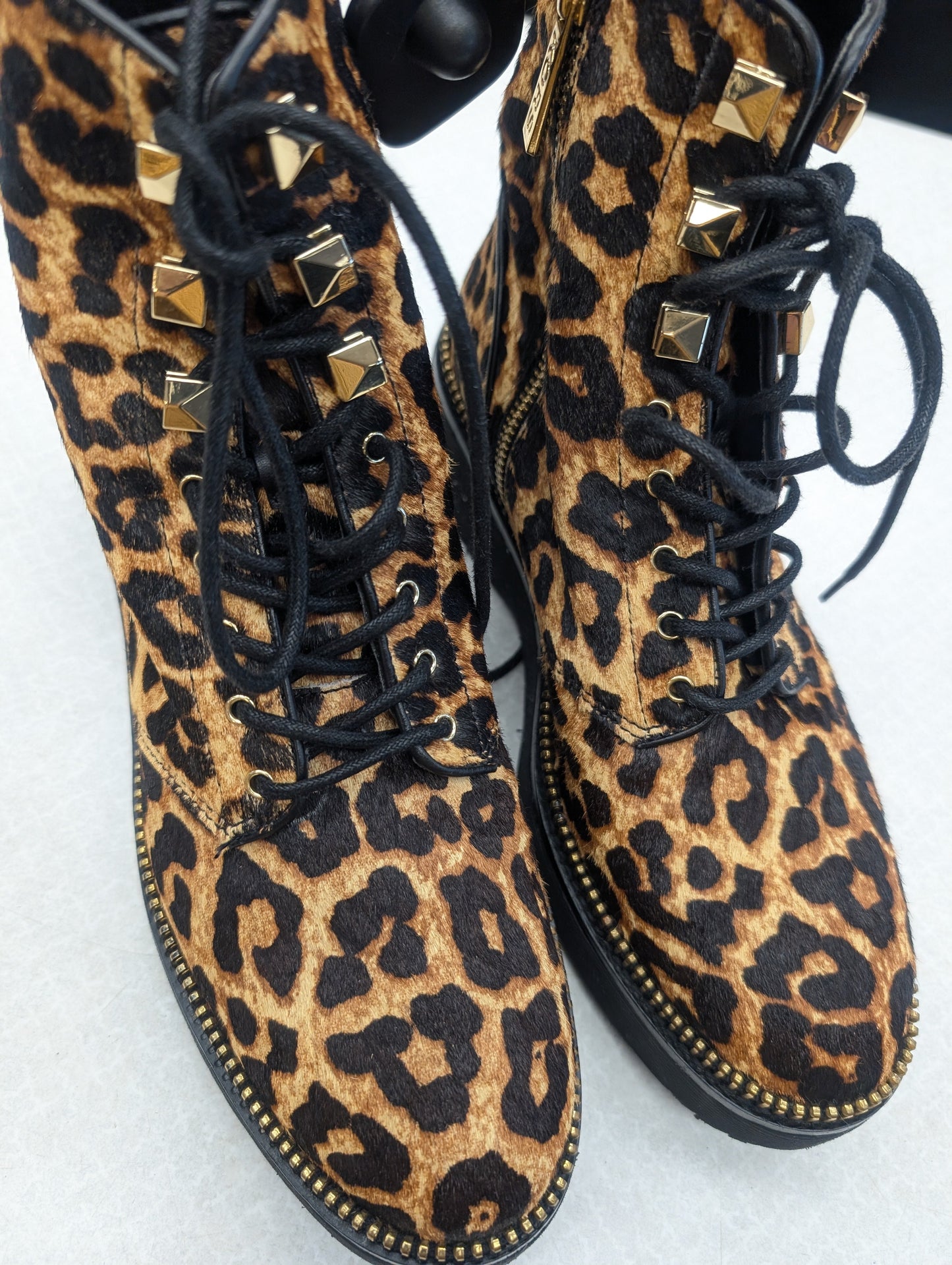 Boots Combat By Michael By Michael Kors In Leopard Print, Size: 8