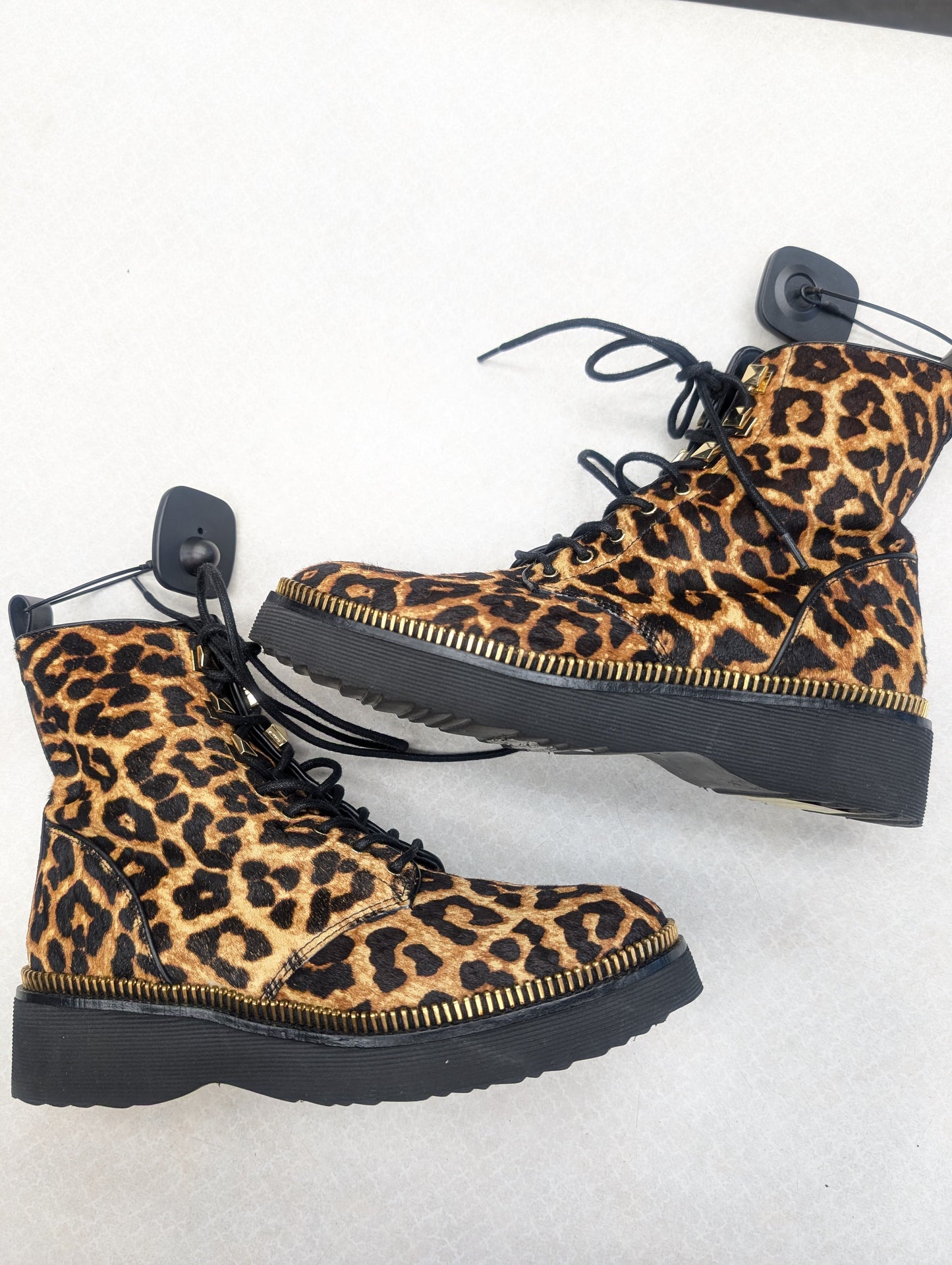 Boots Combat By Michael By Michael Kors In Leopard Print, Size: 8