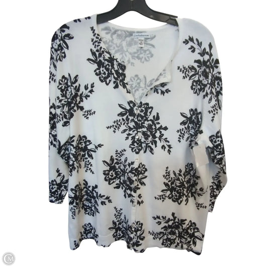 Cardigan By Croft And Barrow In Black & White, Size: 1x