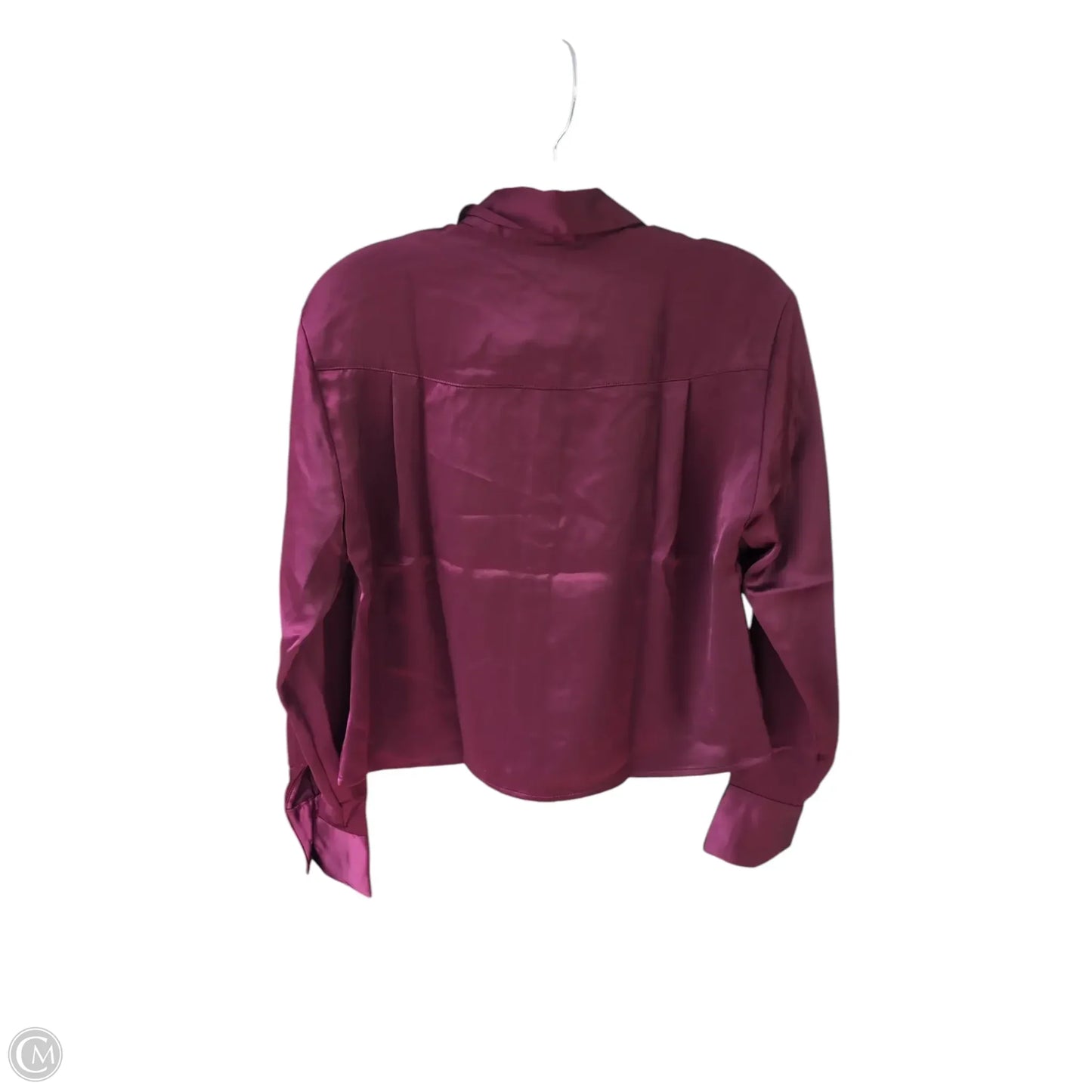 Blouse Long Sleeve By Loft In Maroon, Size: Xsp
