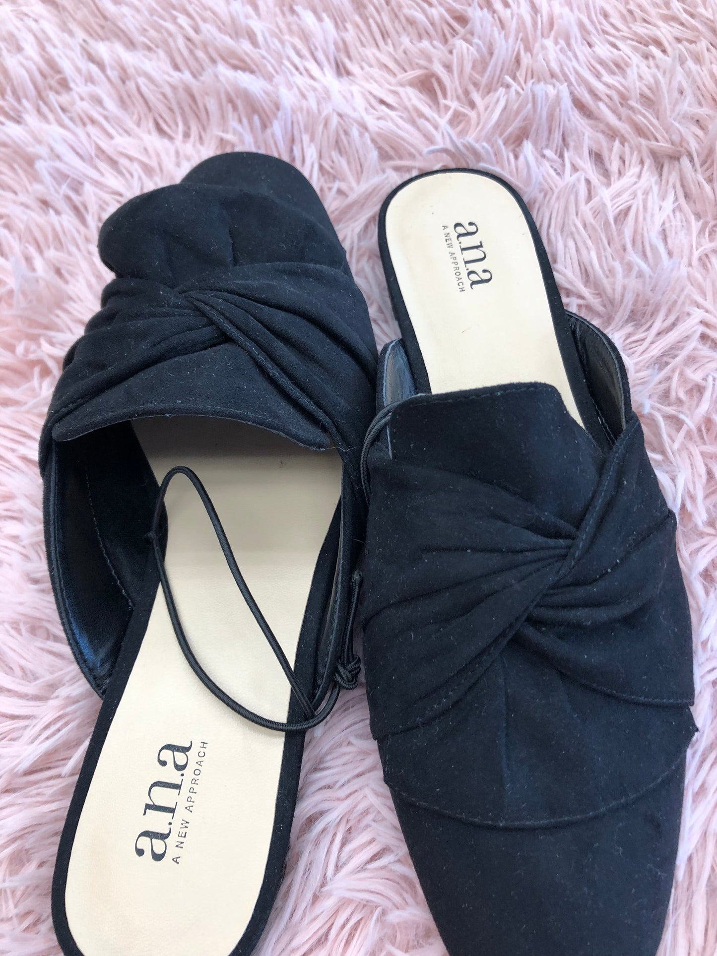 Black Shoes Flats Other Ana, Size 8.5