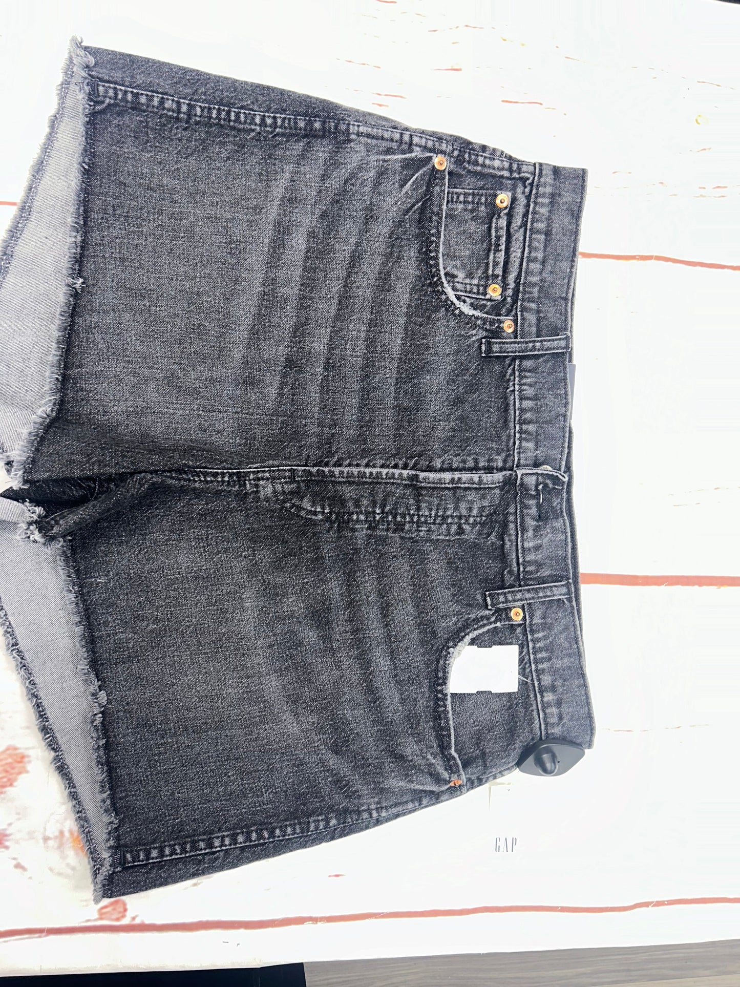 Shorts By Gap In Black Denim, Size: 16