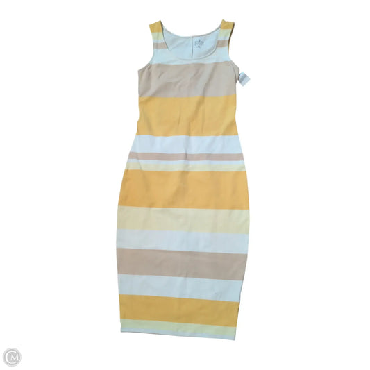 Dress Casual Midi By New York And Co In Yellow, Size: Xs