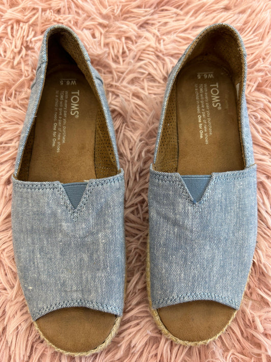 Shoes Flats Espadrille By Toms In Denim, Size: 6.5