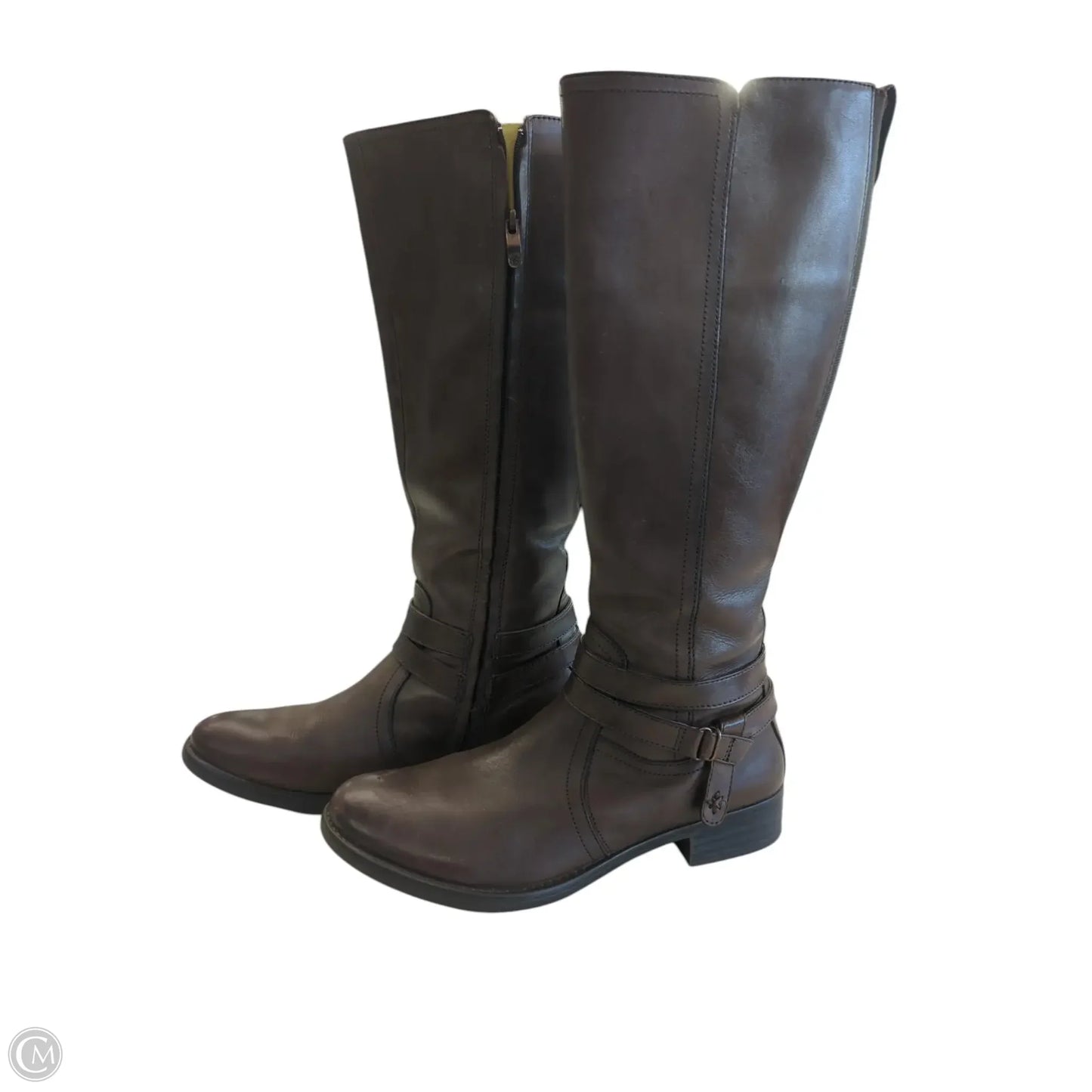 Boots Knee Flats By Clothes Mentor In Brown, Size: 8.5
