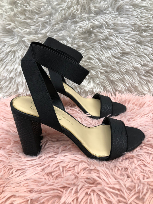 Black Shoes Heels Block Jessica Simpson, Size 8.5