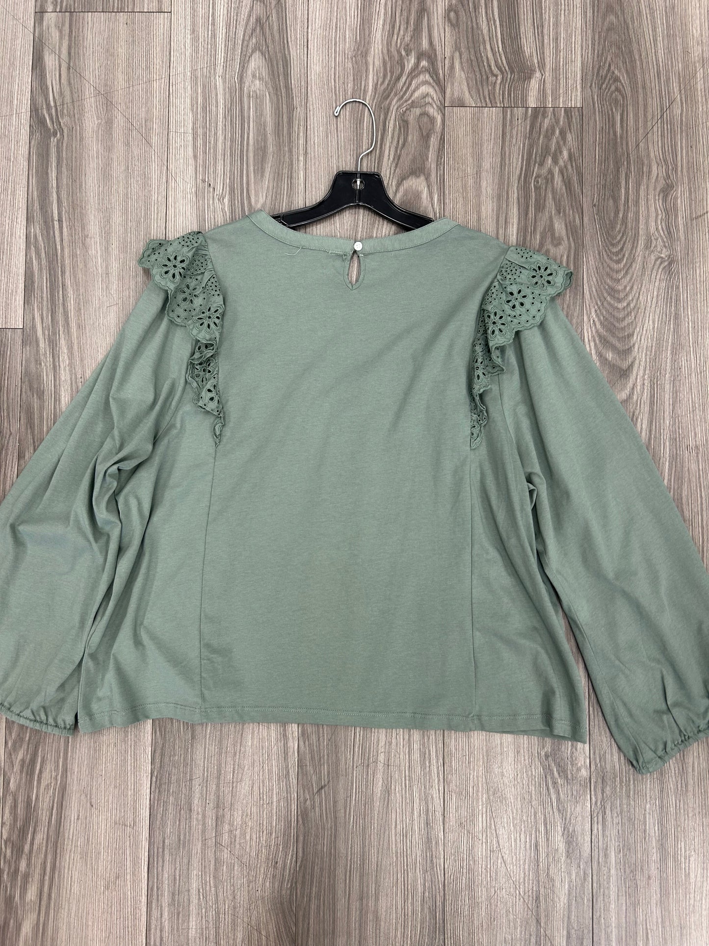 Top Long Sleeve By J Crew O In Sage, Size: 2x