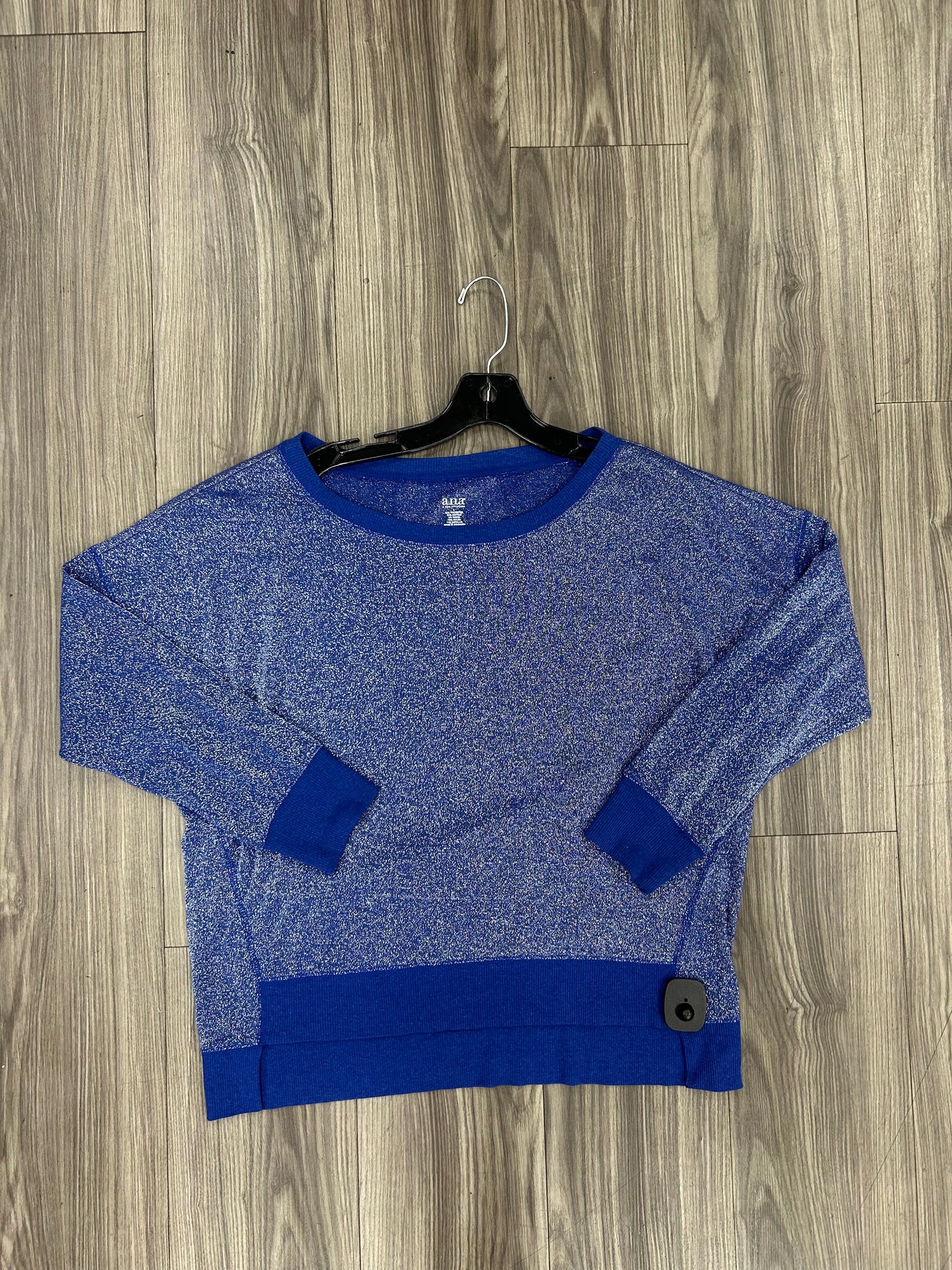 Top Long Sleeve By Clothes Mentor In Blue & Silver, Size: L