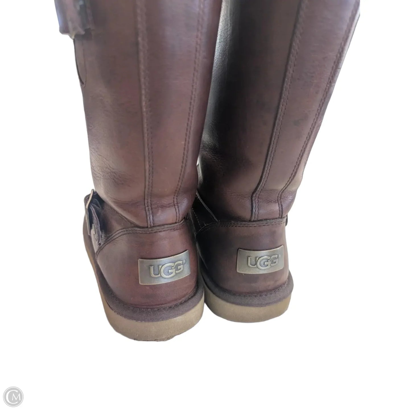 Boots Designer By Ugg In Brown, Size: 6