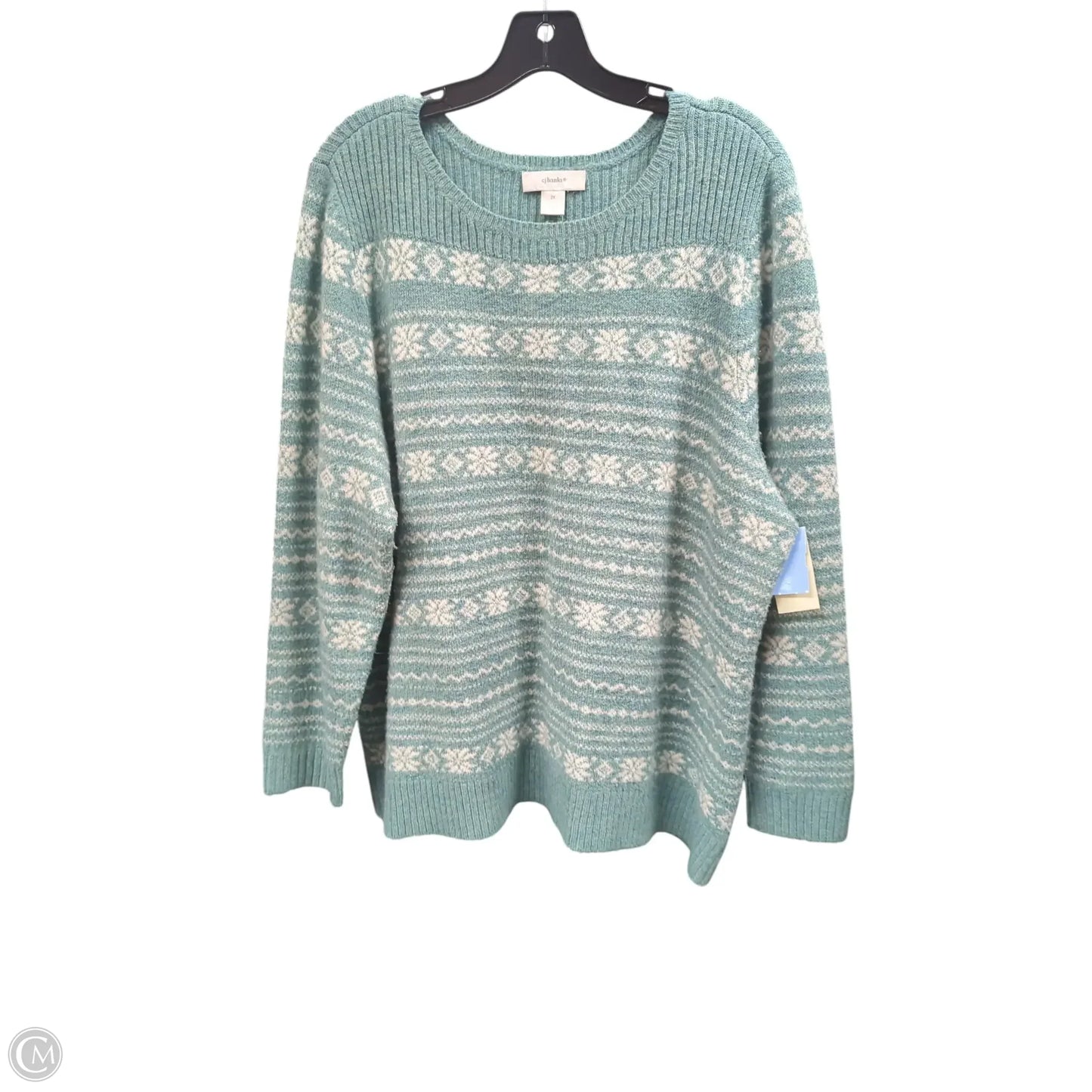 Sweater By Cj Banks In Blue, Size: 2x