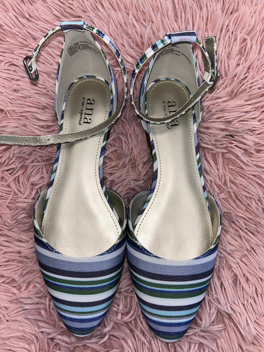 Blue Green Shoes Flats Ballet Ana, Size 7.5