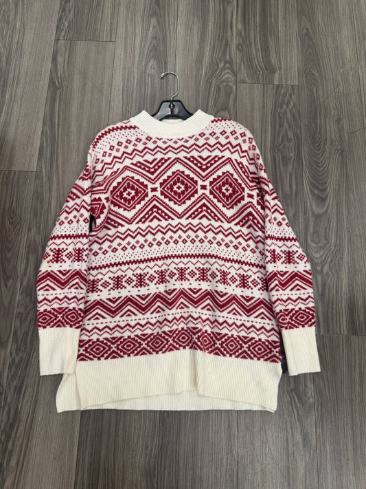 Sweater By Loft In Red & White, Size: S