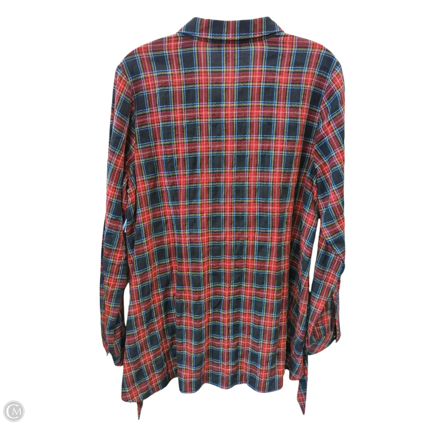 Blouse Long Sleeve By J. Jill In Plaid Pattern, Size: S
