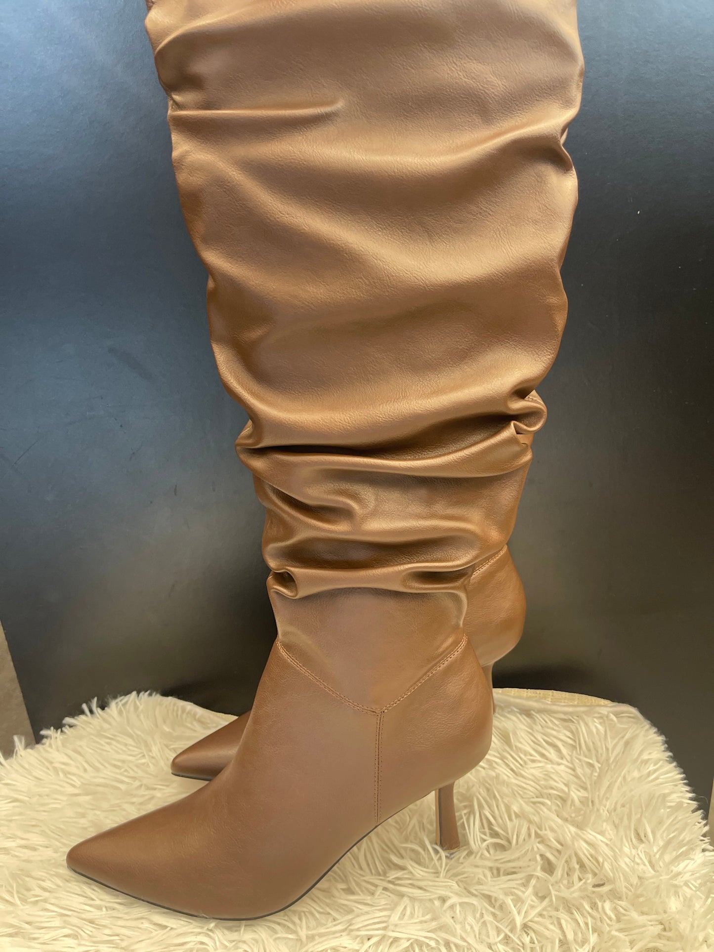 Boots Over-the-knee Heels By Shoedazzle In Brown, Size: 9.5