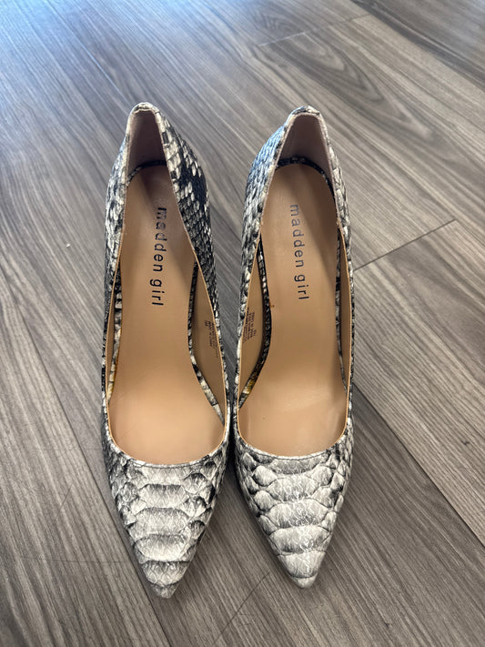 Shoes Heels Stiletto By Madden Girl In Snakeskin Print, Size: 6.5