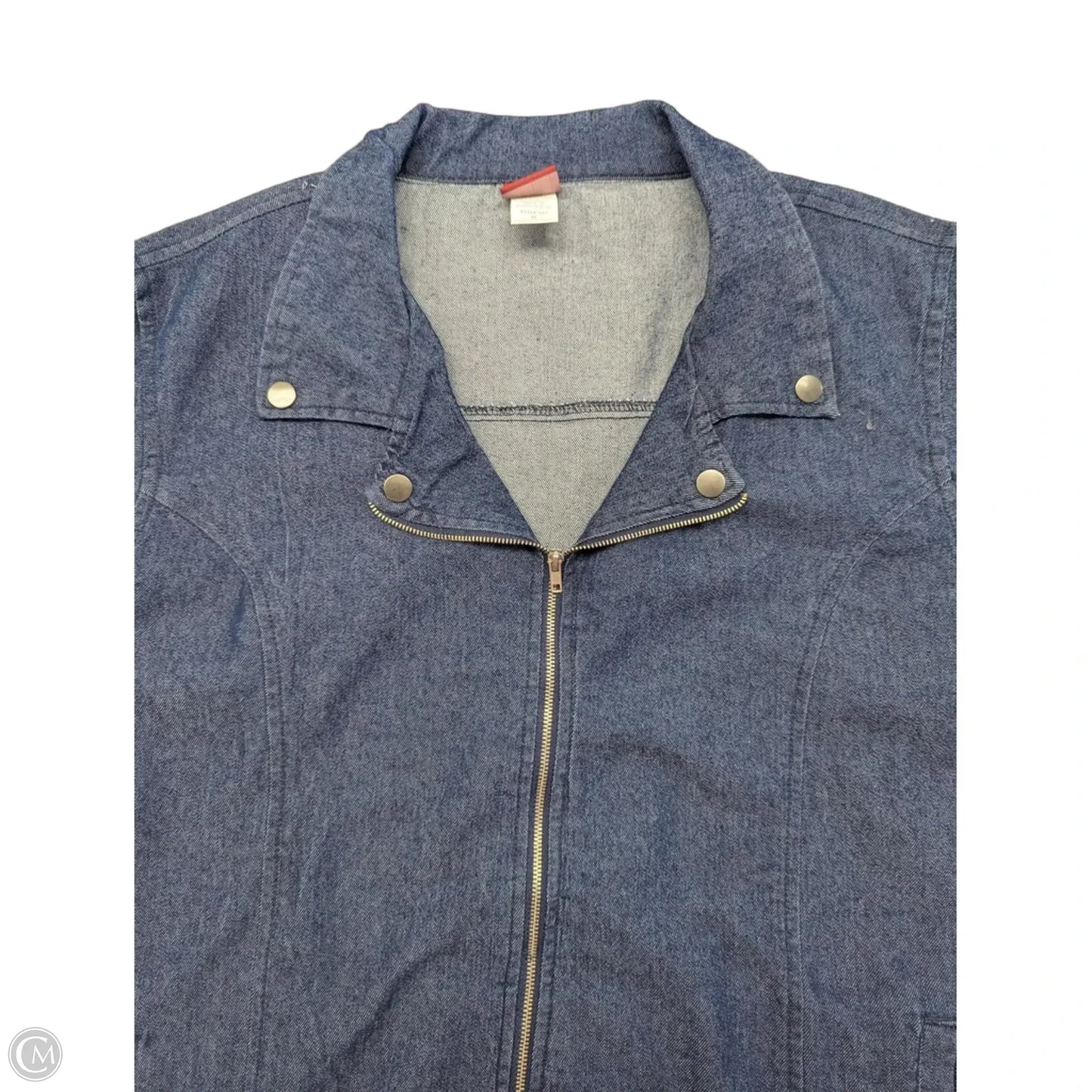 Jacket Denim By Clothes Mentor In Blue Denim, Size: Xl