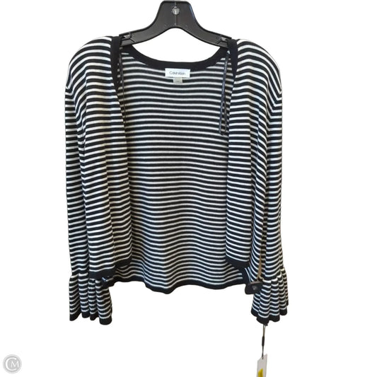 Cardigan By Calvin Klein In Black & White, Size: L