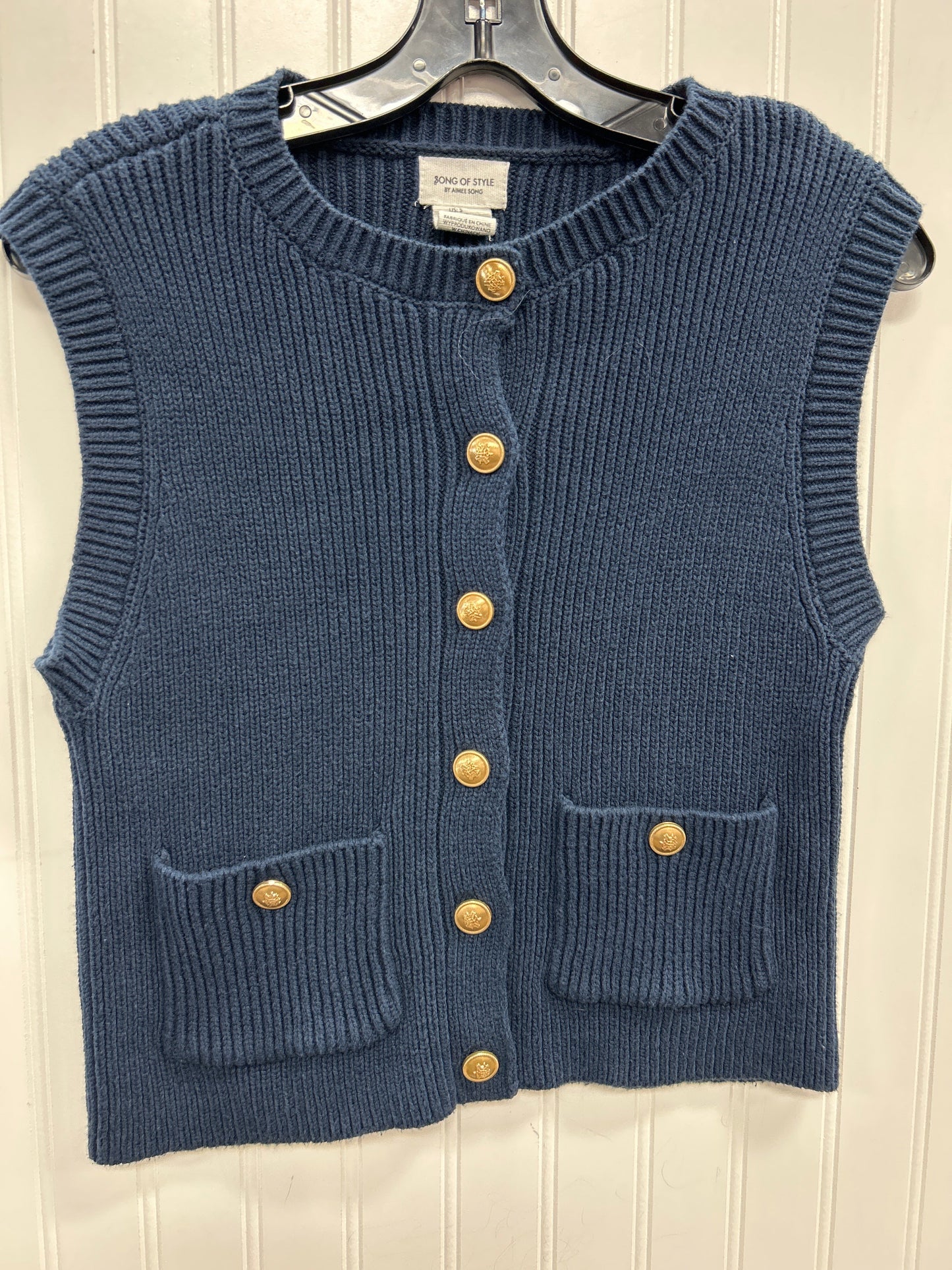 Top Sleeveless By Cmc In Navy, Size:S