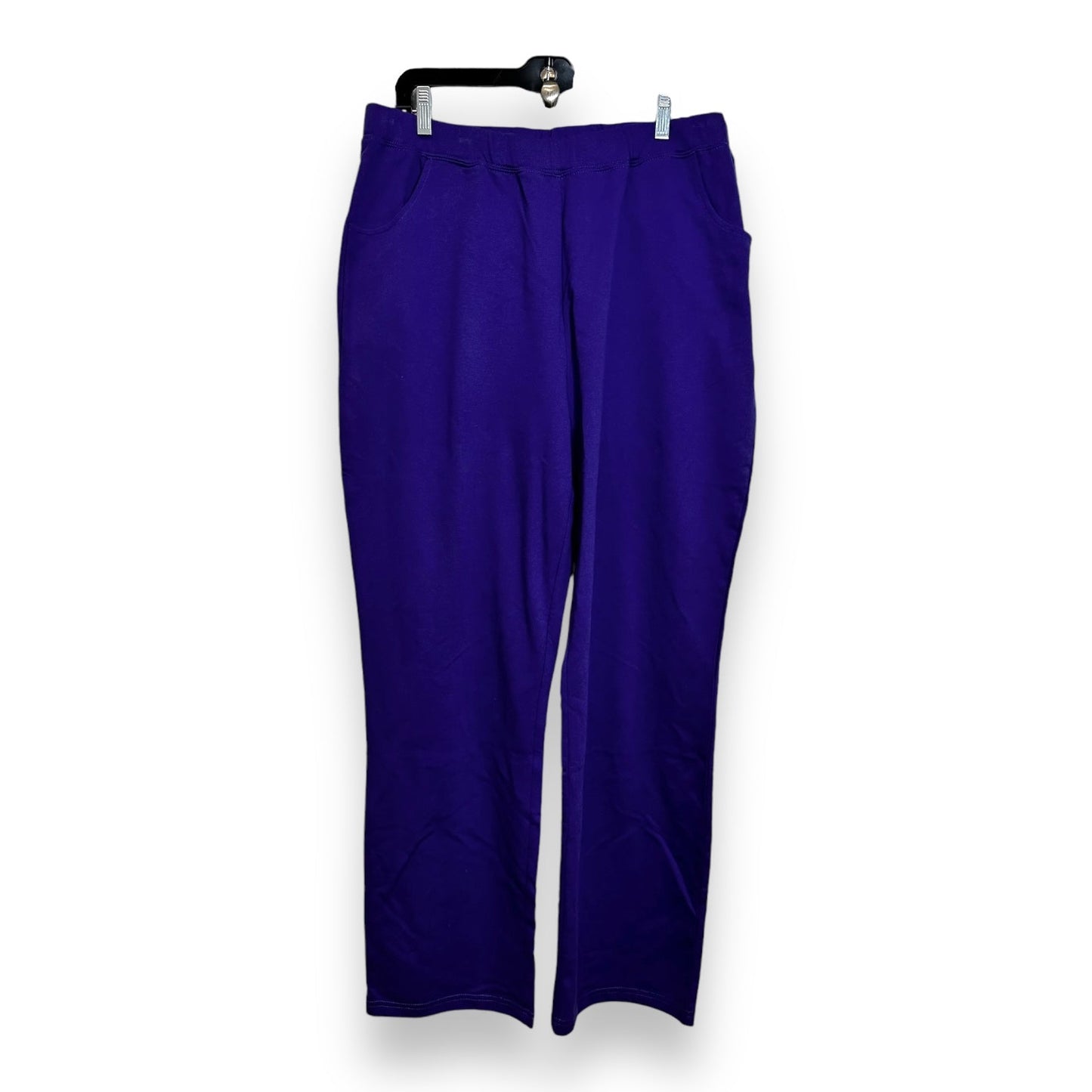 Lounge Set Pants By Quaker Factory In Purple, Size: 1x