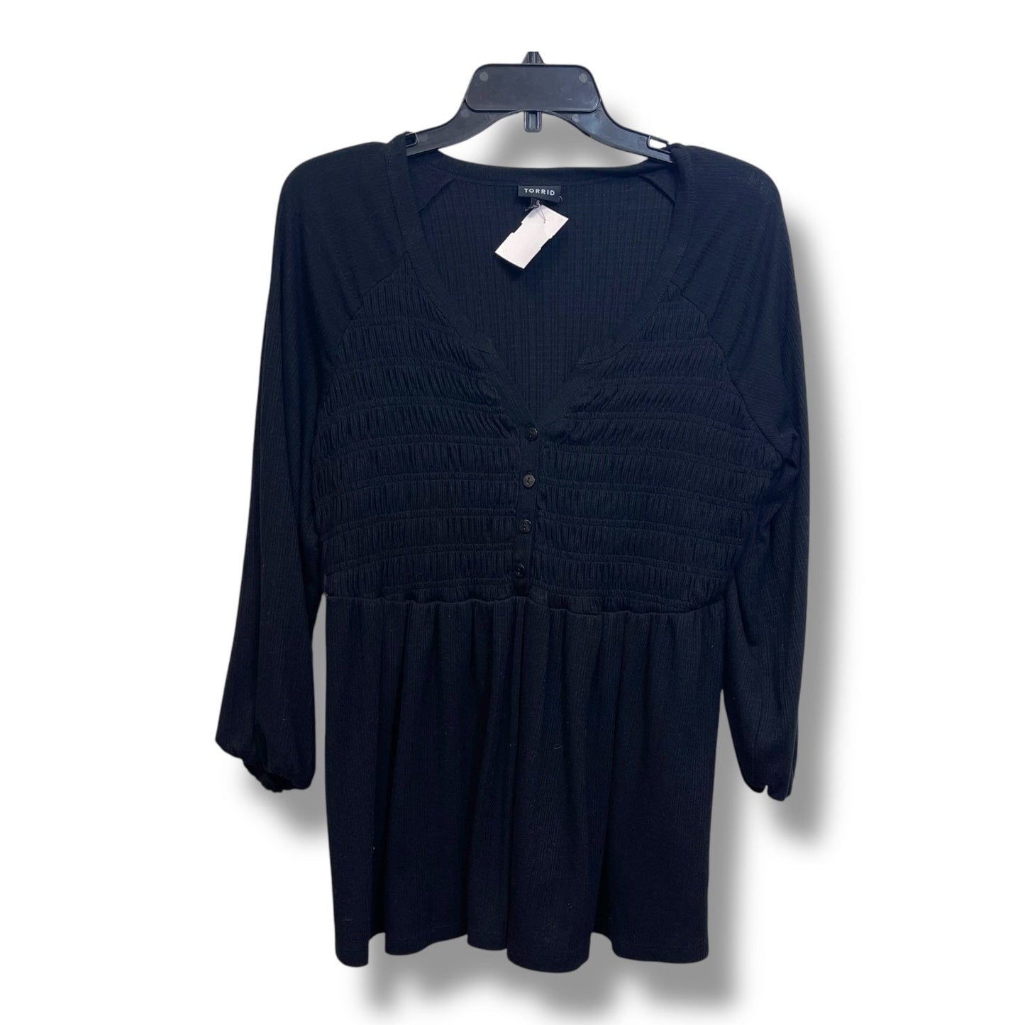 Top Long Sleeve By Torrid In Black, Size: L