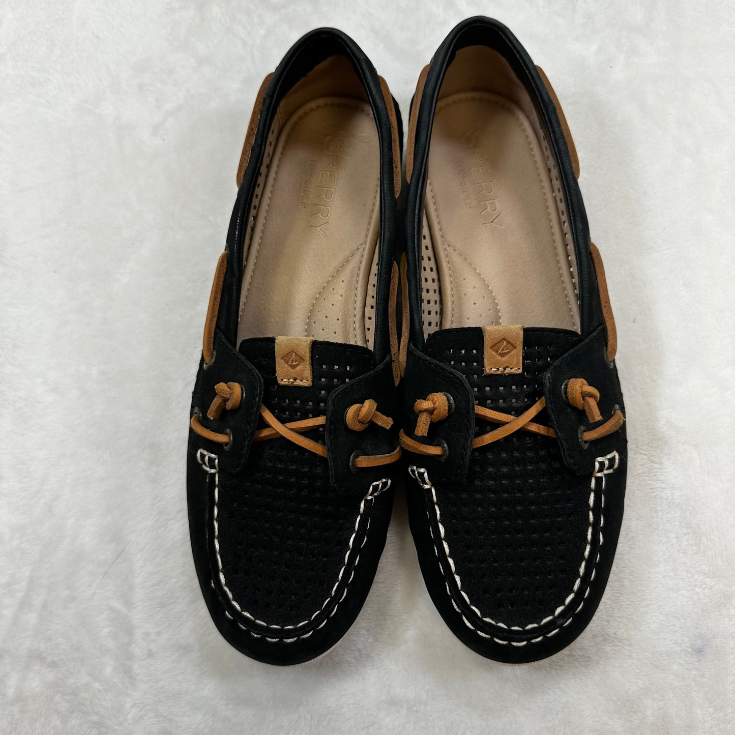 Shoes Flats Boat By Sperry In Black, Size: 8