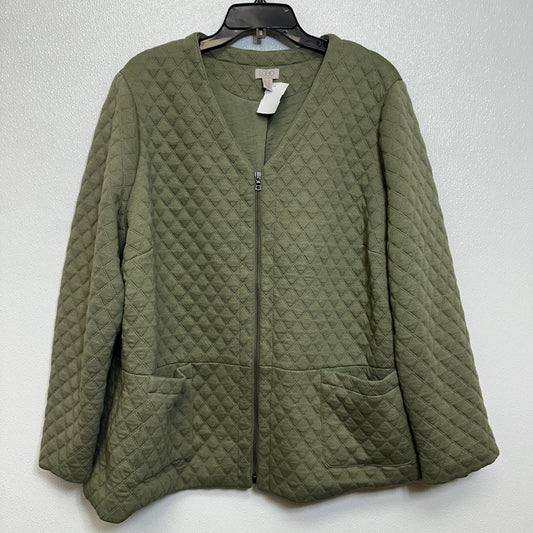 Cardigan By Logo In Green, Size: 2x