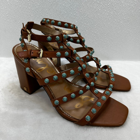 Sandals Designer By Sam Edelman In Turquoise, Size: 9