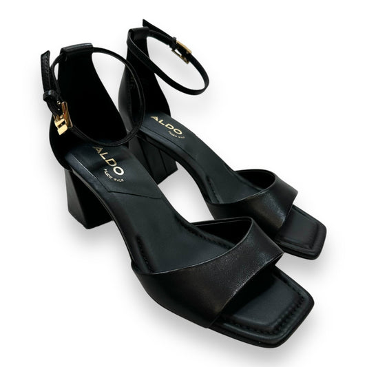 Sandals Heels Block By Aldo In Black, Size: 6