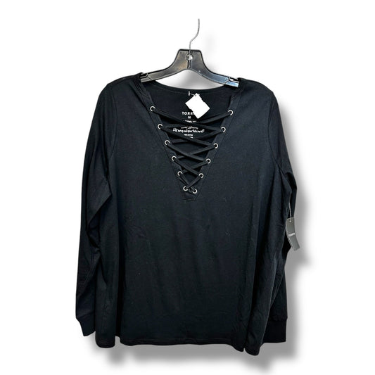 Top Long Sleeve By Torrid In Black, Size: M