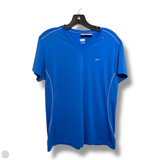 Athletic Top Short Sleeve By Nike Apparel In Blue, Size: L