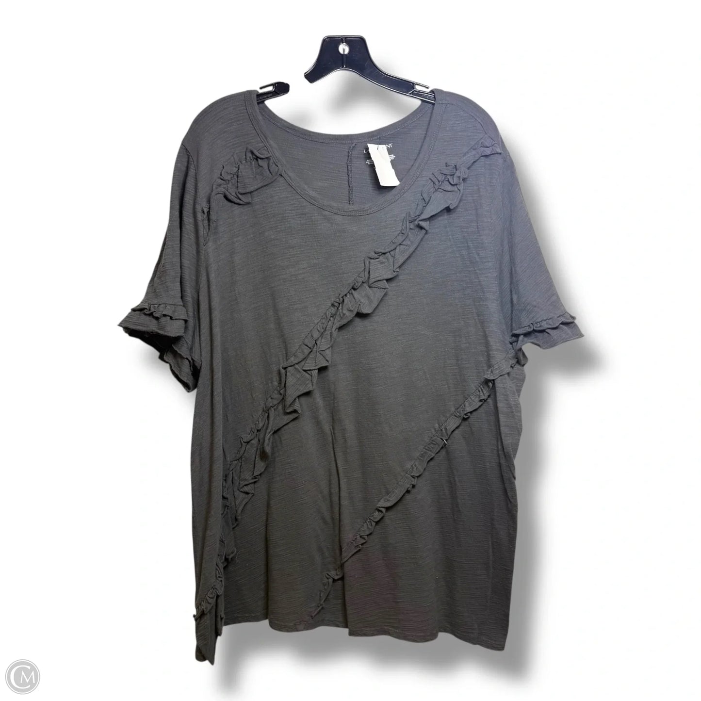 Top Short Sleeve By Lane Bryant In Grey, Size: 2x