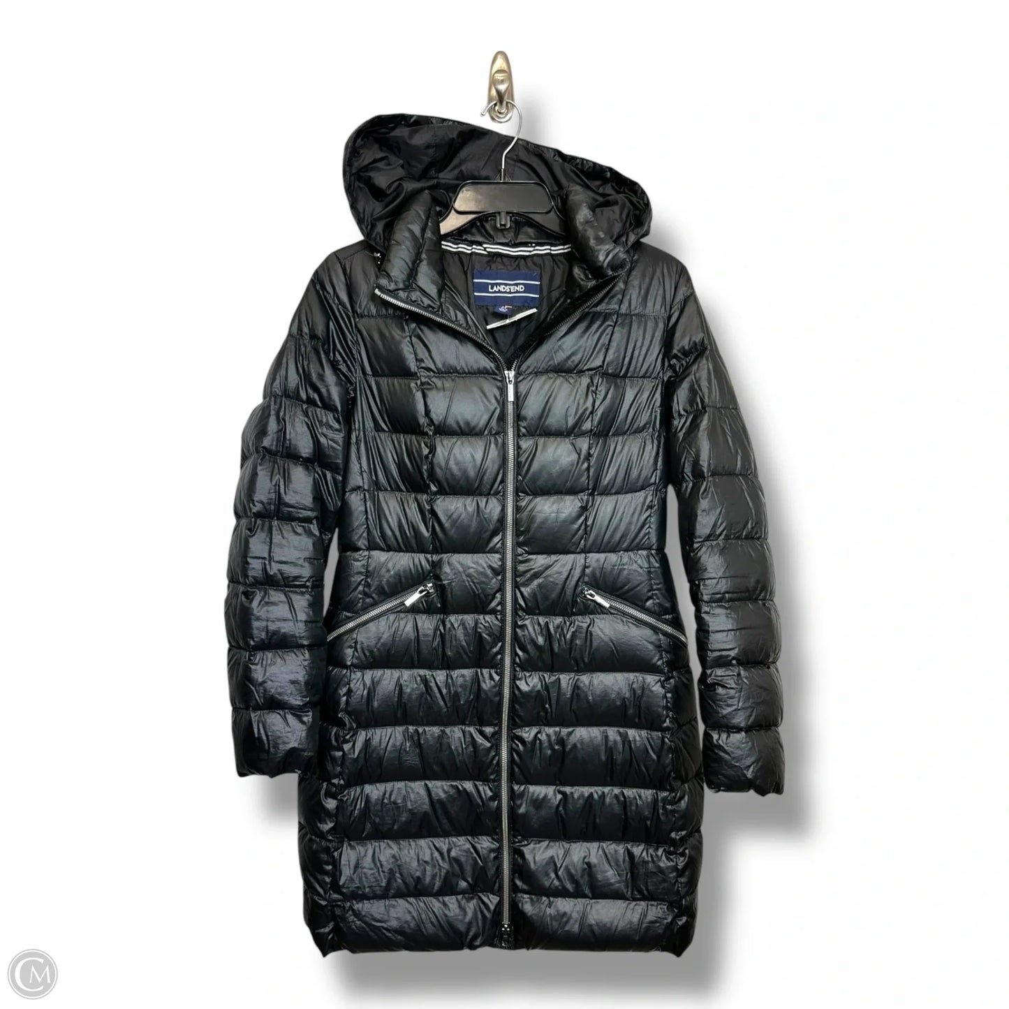 Coat Puffer & Quilted By Lands End In Black, Size: Xs