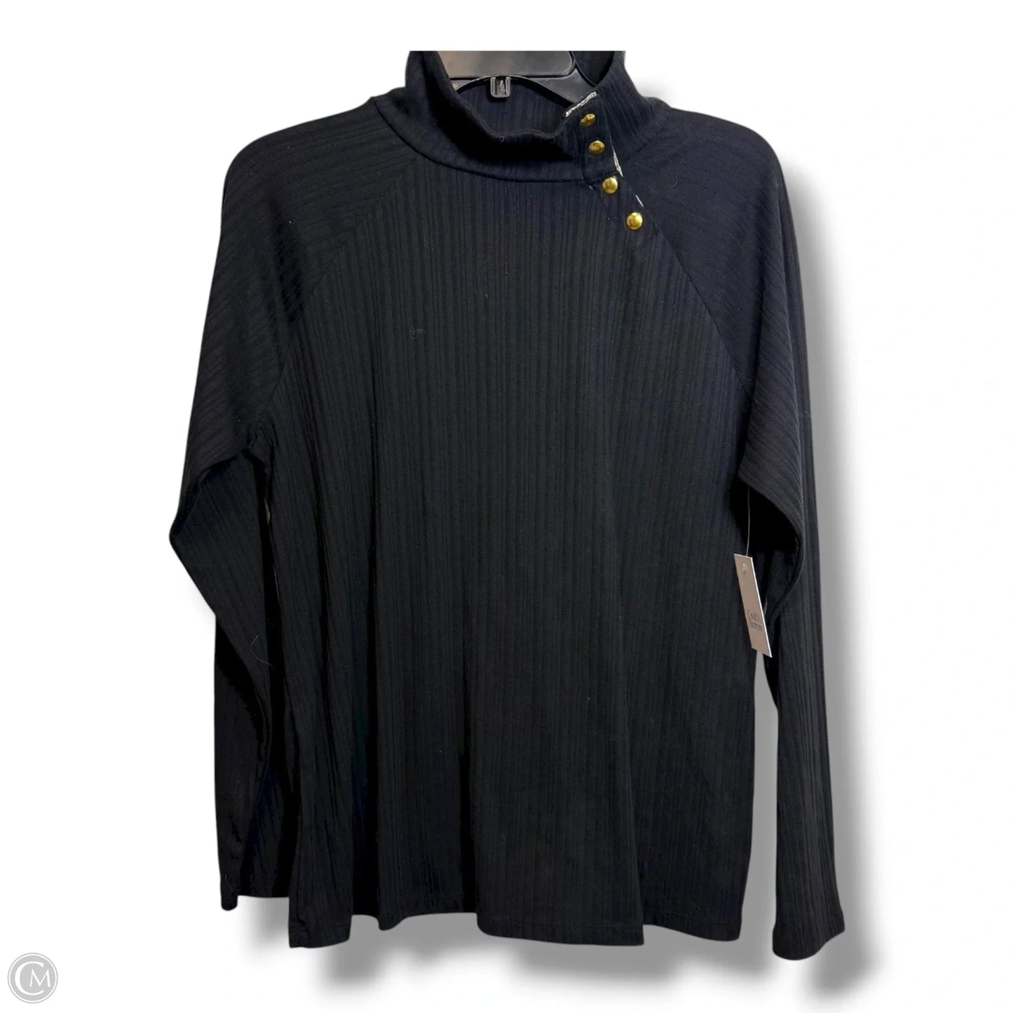 Top Long Sleeve By Croft And Barrow In Black, Size: Xl