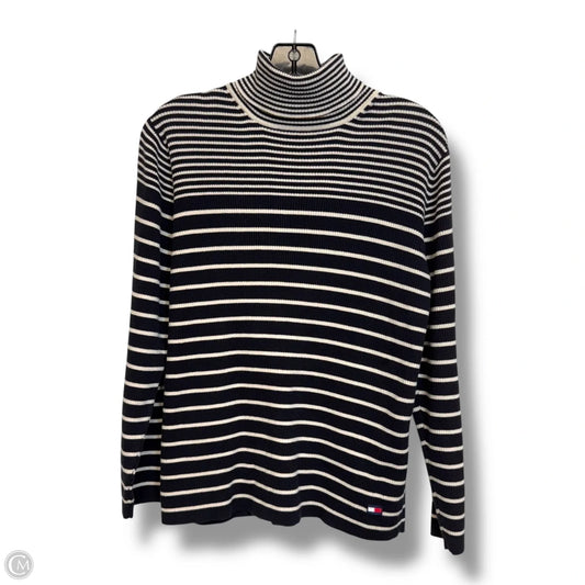 Sweater By Tommy Hilfiger In Striped Pattern, Size: L